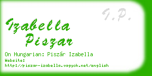 izabella piszar business card